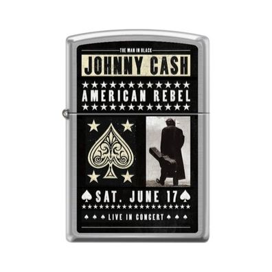 Zippo Benzin-Feuerzeug Johnny Cash American Rebel 60007611, unbefüllt