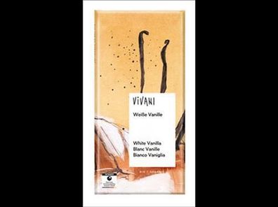 Vivani Weiße Schokolade mit Vanille 80g