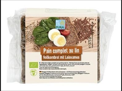Pural 3x Roggen VK-Schnittbrot mit Leinsamen 375g