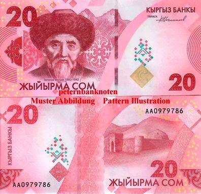 Kirgisien / Kyrgyzstan 20 Som 2023 #638 Unc P34