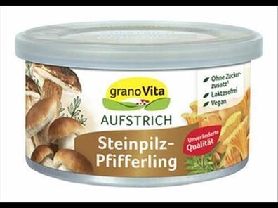 granoVita 6x Veganer Brotaufstrich Steinpilz-Pfifferling 125g