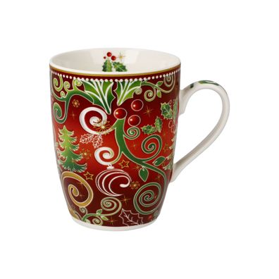 Goebel Weihnachten Palais Royal Festliche Tasse Rot 0.35 l Kaffeebecher Becher Henkel