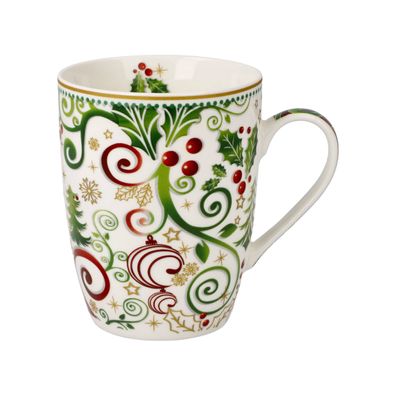 Goebel Weihnachten Palais Royal Festliche Tasse Weiß 0.35 l Kaffeebecher Becher Henk