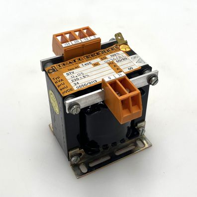 Transformator Dockter STV pri 209 V 220 V 230 V sec 24 V 50 VA T9/113