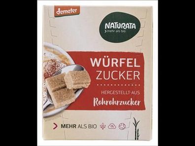 Naturata 3x Würfelzucker aus Rohrohrzucker 500g