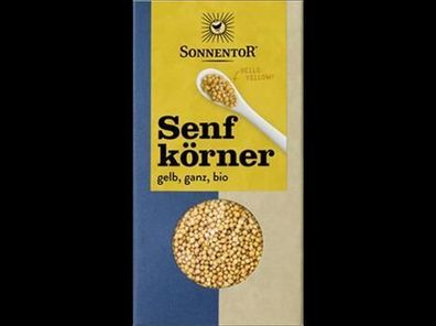 Sonnentor 6x Senfkörner gelb ganz, Packung 120g