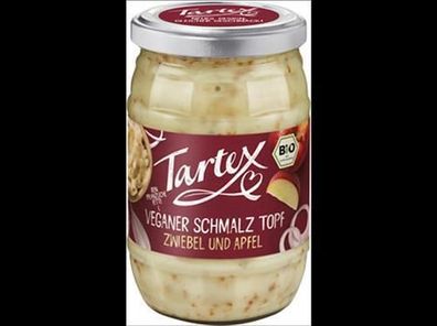 Tartex 6x Veganer Schmalz Topf Zwiebel und Apfel 250g