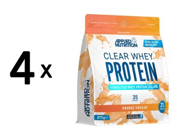 4 x Applied Nutrition Clear Whey (875g) Orange Squash