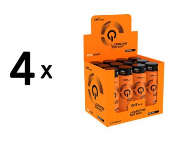 4 x QNT L-Carnitine Shot 3000 mg (12x80ml) Red Fruits