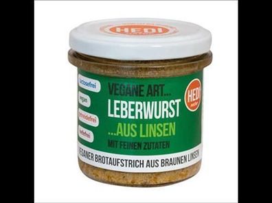 HEDI 3x Vegane Art... Leberwurst mit feinen Zutaten 140g