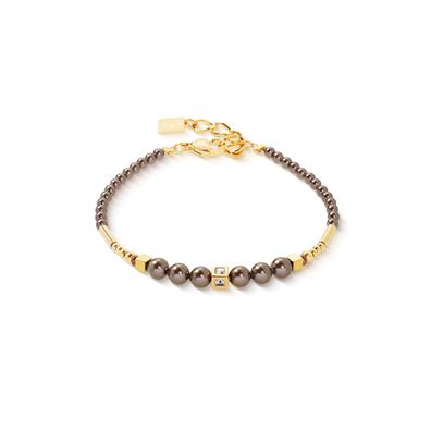 Coeur de Lion Armband 4312-30-1100 Shimmering Princess Pearls Gold, Braun
