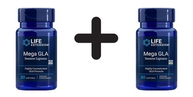 2 x Life Extension Mega GLA with Sesame Lignans - 30 softgels