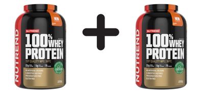2 x Nutrend 100% Whey Protein, Orange - 2250g