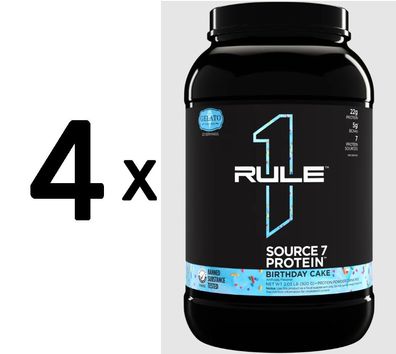 4 x Rule One Source7 Protein, Birthday Cake - 920g