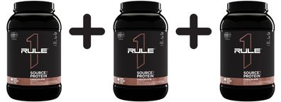 3 x Rule One Source7 Protein, Chocolate - 902g