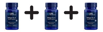 3 x Life Extension Mega GLA with Sesame Lignans - 30 softgels