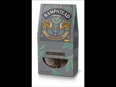 Hampstead Tea 6x Organic Demeter Darjeeling Leaf Tea Pouch 100g