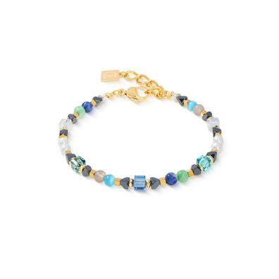 Coeur de Lion Armband 4243-30-0506 Precious Shape Mix Gold, Grün, Türkis