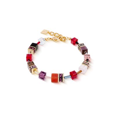 Coeur de Lion Armband 4905-30-0316 GeoCUBE® Iconic Precious Festive Rot, Gold