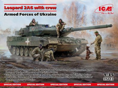 ICM Leopard 2A6 Ukraine mit Besatzung in 1:35 ICM 3315013 Bausatz