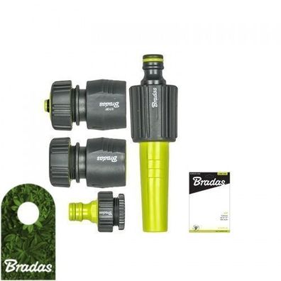 4-teiliges Sprühset Düse für 1/2" Schlauch Schnellkupplung Hahnstück LIME LINE