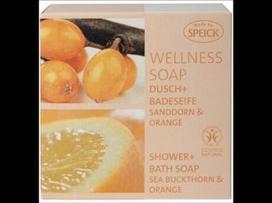 Made by Speick Wellness Soap, Dusch + Badeseife Sanddorn & Orange 200g