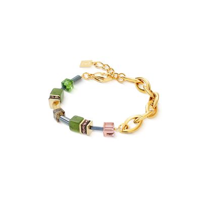 Coeur de Lion Armband 4524-30-0516 GeoCUBE® Chunky Chain Gold, Grün