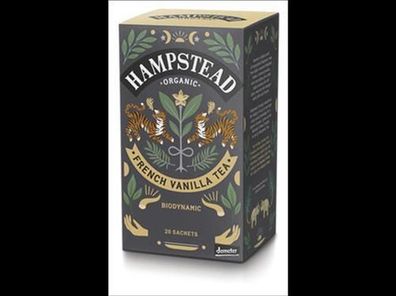 Hampstead Tea 6x Organic Demeter French Vanilla Tea 30g