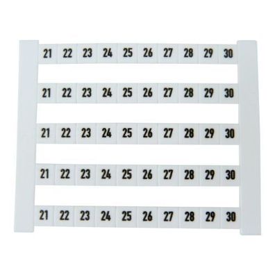 DEK5FWZ Klemmenmarkierer Markierungen 0523060021 21-30 5Streifen Weidméller