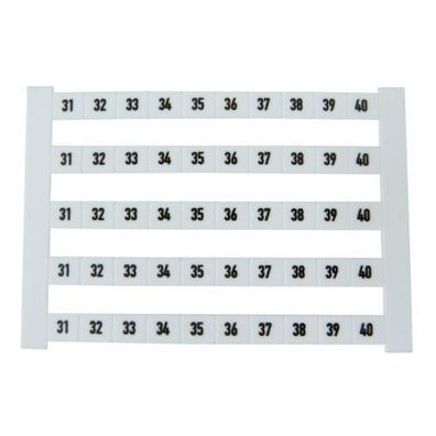 DEK6FWZ Klemmenmarkierer Markierungen 31-40 0518960031 5Streifen Weidméller 3156