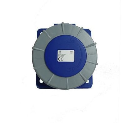 Einbausteckdose schräg 63A/3P 230V IP67 Anbausteckdose 4624