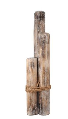 Shabby Holzpoller 3er Set - Höhe 70cm