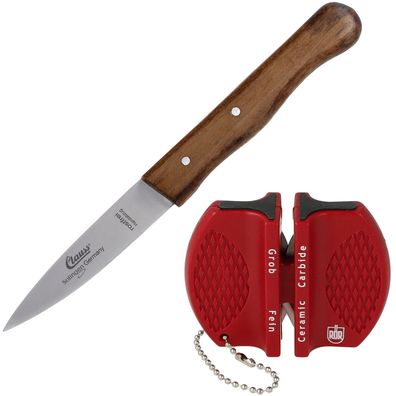 Küchenmesser Schärfer mittelspitz rostfrei klein Holzgriff Sharpener scharf