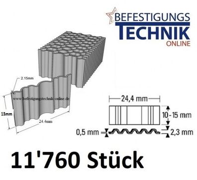 Wellennägel WN12BK 25x12mm für Wellennagler Prebena 5C-WN15SNS Bostitch CF15-1-E Tjep