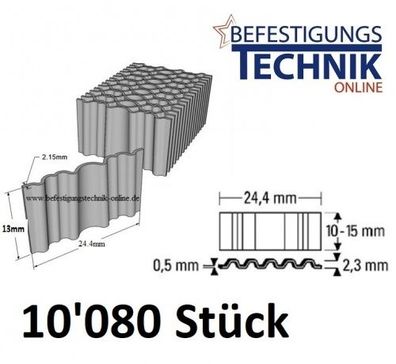 Wellennägel WN15BK 25x15mm für Wellennagler Prebena 5C-WN15SNS Bostitch CF15-1-E Tjep