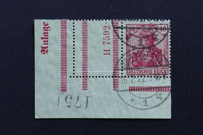 Deutsches Reich Zusammendruck MiNr. RL 6.1 HAN Eckrand gestempelt (AK 763)