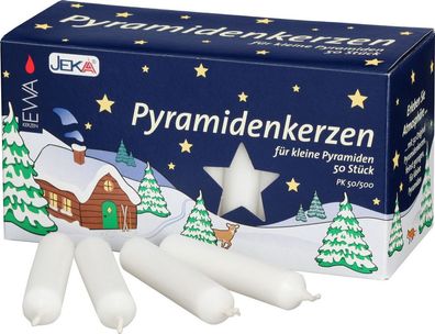 50 Stück Pyramidenkerzen - ca. 14 x 74 mm
