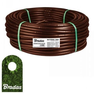 Tropfschlauch Perlschlauch Verlegerohr braun 16mm 100m Tropferabstand