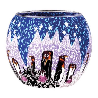 Leuchtglas Penguin, H90 x Ø110 mm, Kerzenfarm HAHN