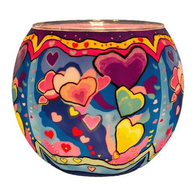 Leuchtglas Friendship, H90 x Ø110 mm, Kerzenfarm HAHN