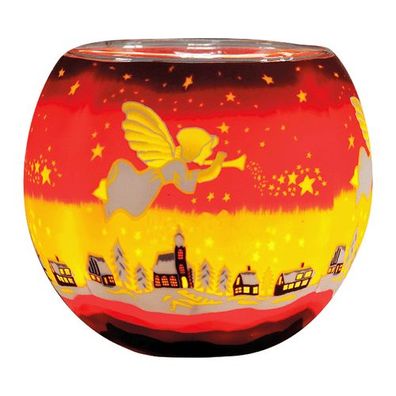 Leuchtglas Angel, H90 x Ø110 mm, Kerzenfarm HAHN