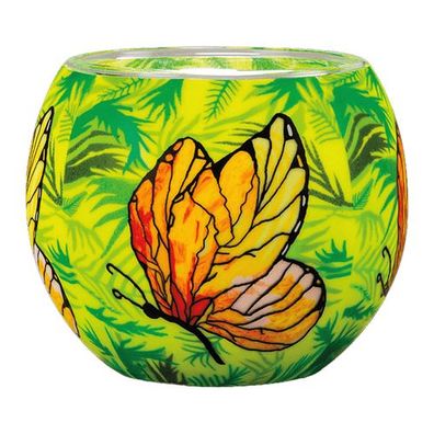 Leuchtglas Butterfly, H90 x Ø110 mm, Kerzenfarm HAHN