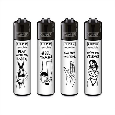 Clipper Reibrad Feuerzeuge FFX Adults #5, 4 Stück