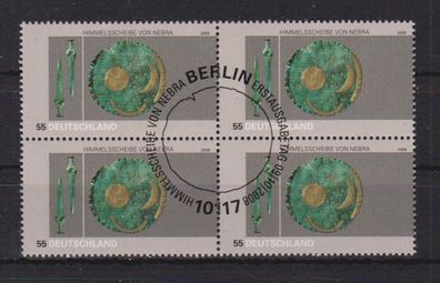 BRD 2008 gestempelt ESST MiNr. 2695 vierer Block Archäologie in Deutschland