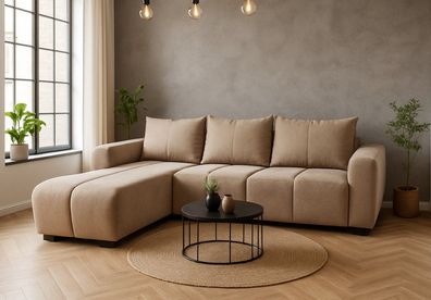 Ecksofa FERNO Sofa Schlafunktion mit Bettkasten