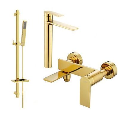 Mexen Zero DQ02 Badewannenset, Gold - 7113DQ02-50