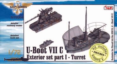 CMK 1:72 129-N72004 U-Boot Typ VII C Außendetails I Turm für Revell-Bausatz