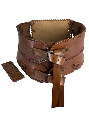 Miedergürtel aus Leder, braun