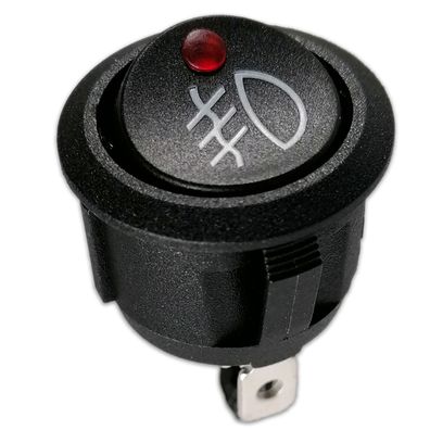 Wippschalter | Nebelleuchten-Symbol | Rote LED | 12V | 20A | Ø20,2mm