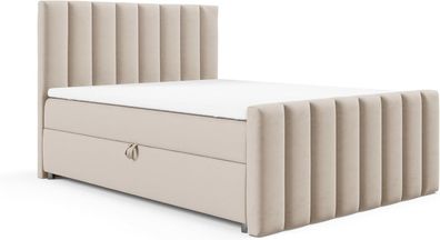 Best For Home Trinity K10 Lux Boxspringbett| Doppelbett mit Stauraum, atratze &Topper
